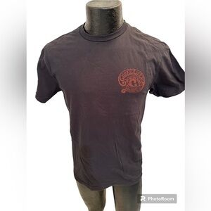 Quicksilver Mens T-shirt in navy with red boarding logo size medium